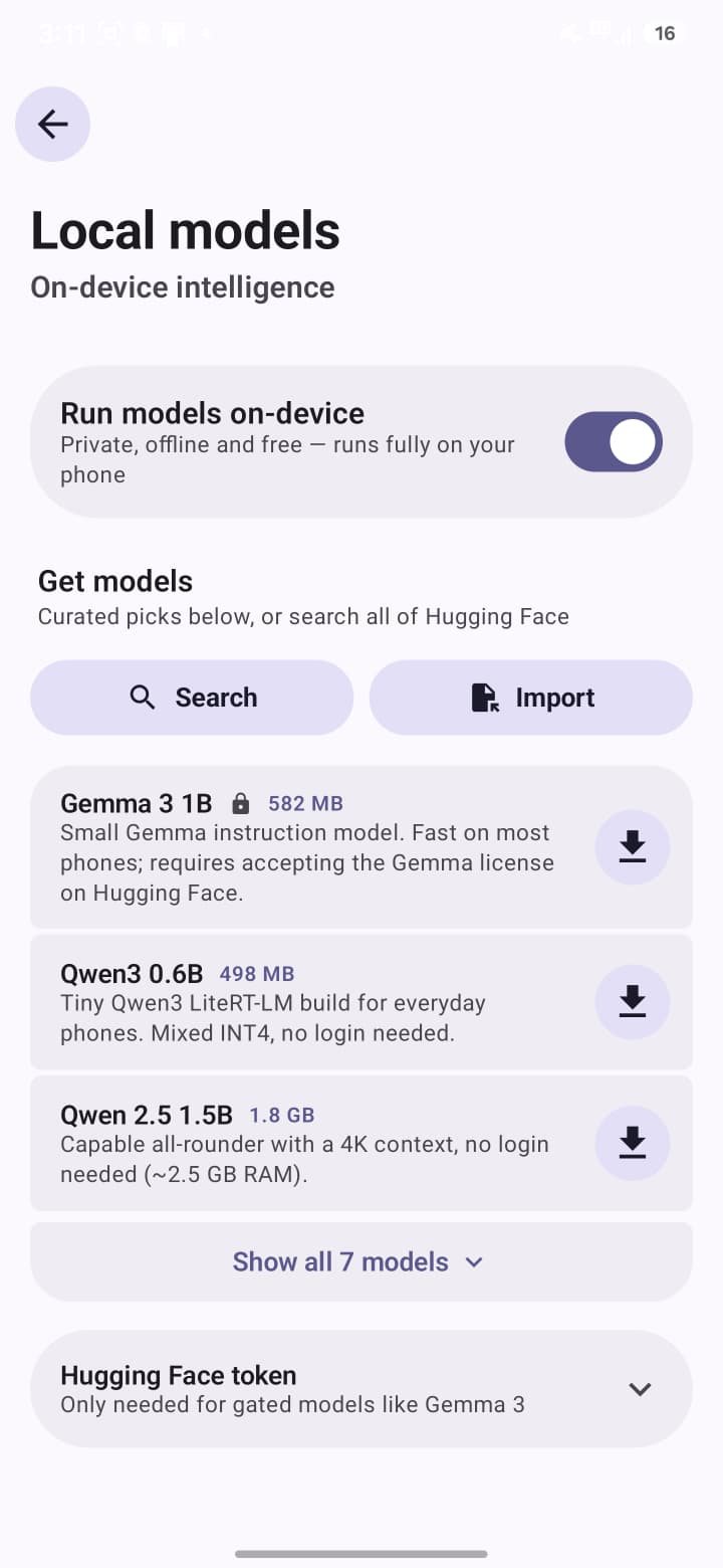 Run AI on your phone. Even offline.