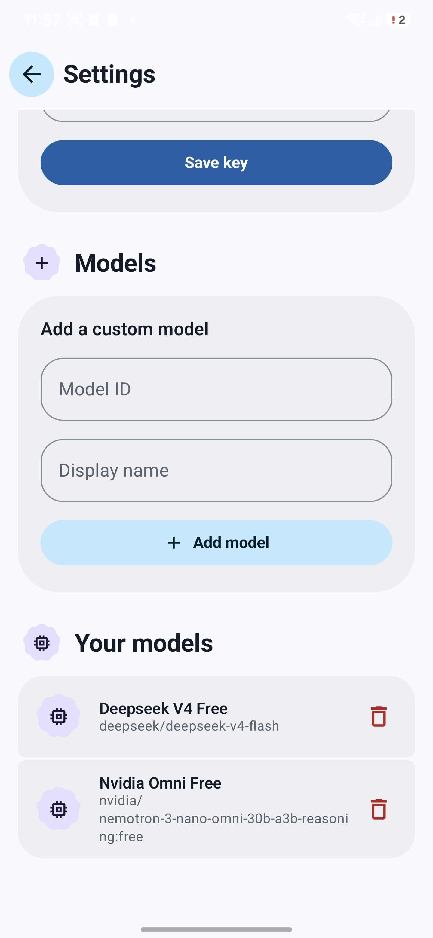 Add a custom model